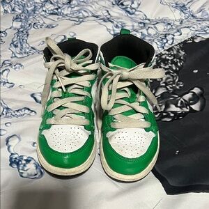 Nike Green and White Kids Shoes